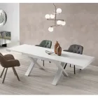 Table à manger extensible jusqu'à 260 cm effet bois Made in Italy - Lenova Viadurini