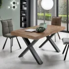 Table à manger extensible jusqu'à 260 cm effet bois Made in Italy - Lenova Viadurini