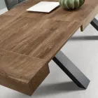 Table à manger extensible jusqu'à 260 cm effet bois Made in Italy - Lenova Viadurini