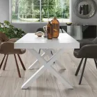 Table à manger extensible jusqu'à 260 cm effet bois Made in Italy - Lenova Viadurini