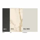 Table à manger extensible jusqu'à 298 cm en métal et plateau en céramique - Anaconda Viadurini