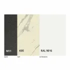 Table à manger extensible jusqu'à 298 cm en métal et plateau en céramique - Anaconda Viadurini