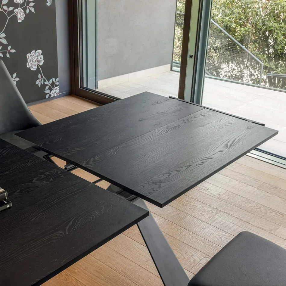 Table à manger extensible à 298 cm en mélamine Made in Italy - Fedemo Viadurini