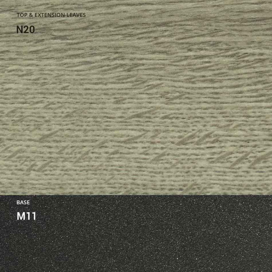 Table à manger extensible à 298 cm en mélamine Made in Italy - Fedemo Viadurini