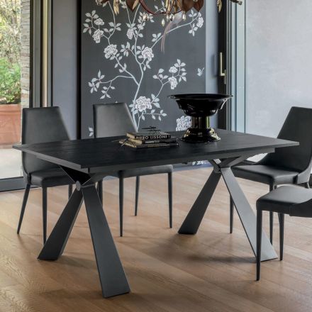 Table à manger extensible à 298 cm en mélamine Made in Italy - Fedemo Viadurini