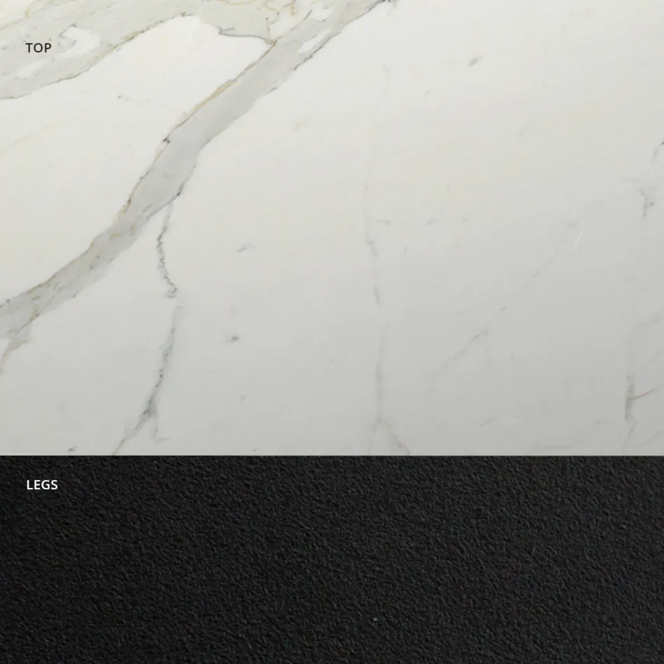 Table à manger extensible jusqu'à 300 cm en hypermarbre Made in Italy - Grotta Viadurini