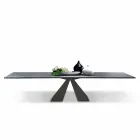 Table à manger extensible jusqu'à 300 cm en stratifié HPL fabriquée en Italie - Dalmatien Viadurini