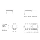 Table à manger extensible jusqu'à 310 cm en stratifié Made in Italy - Années 70 Viadurini