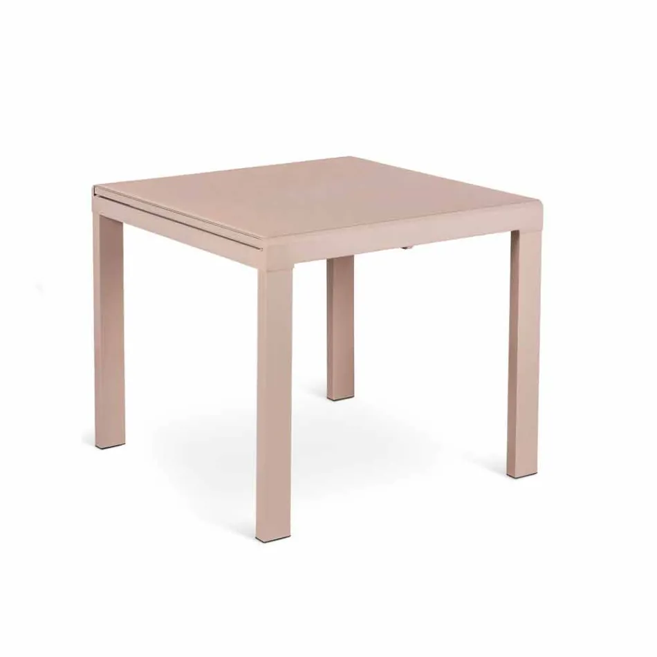table à manger extensible avec plateau en verre Teo Viadurini