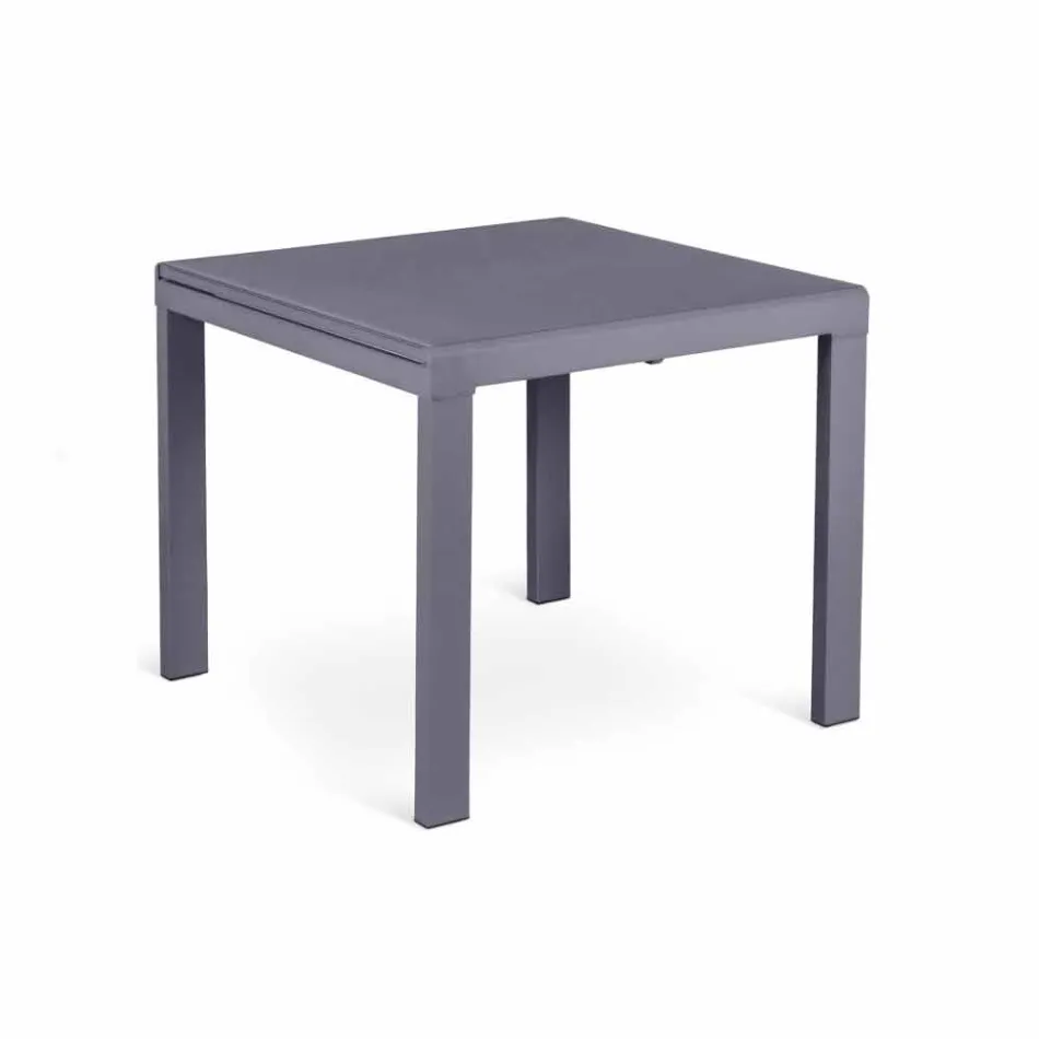 table à manger extensible avec plateau en verre Teo Viadurini