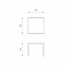 Table à manger extensible avec plateau en verre Teo Viadurini