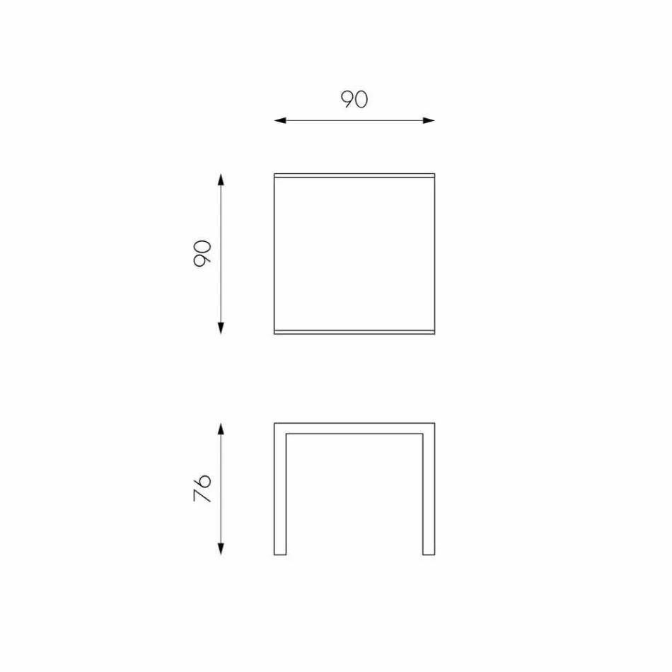 Table à manger extensible avec plateau en verre Teo Viadurini