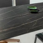 Table à manger extensible avec structure en métal fabriquée en Italie - Élastique Viadurini