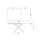 Table à manger extensible avec structure en métal fabriquée en Italie - Élastique Viadurini