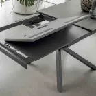 Table à manger extensible avec structure en métal fabriquée en Italie - Élastique Viadurini