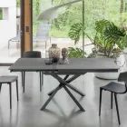 Table à manger extensible avec structure en métal fabriquée en Italie - Élastique Viadurini