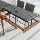Table à manger extensible avec structure en métal fabriquée en Italie - Élastique Viadurini