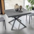 Table à manger extensible avec structure en métal fabriquée en Italie - Élastique