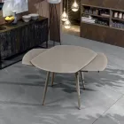 Table à rallonge Japan avec plateau en verre, de design moderne Viadurini