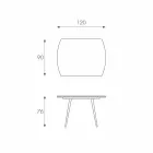 Table à manger extensible avec le Japon Nouveau dessus en verre Viadurini