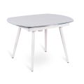 Table à rallonge Japan avec plateau en verre, de design moderne