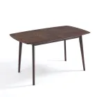 Table à manger extensible jusqu'à 150 cm en Mdf et bois massif - Decio Viadurini
