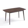 Table à manger extensible jusqu'à 150 cm en Mdf et bois massif - Decio