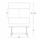 Table à manger extensible jusqu'à 160 cm en bois Made in Italy - Eugenia Viadurini