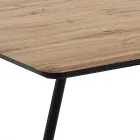 Table à manger extensible jusqu'à 160 cm en Mdf et métal noir - Crumiro Viadurini