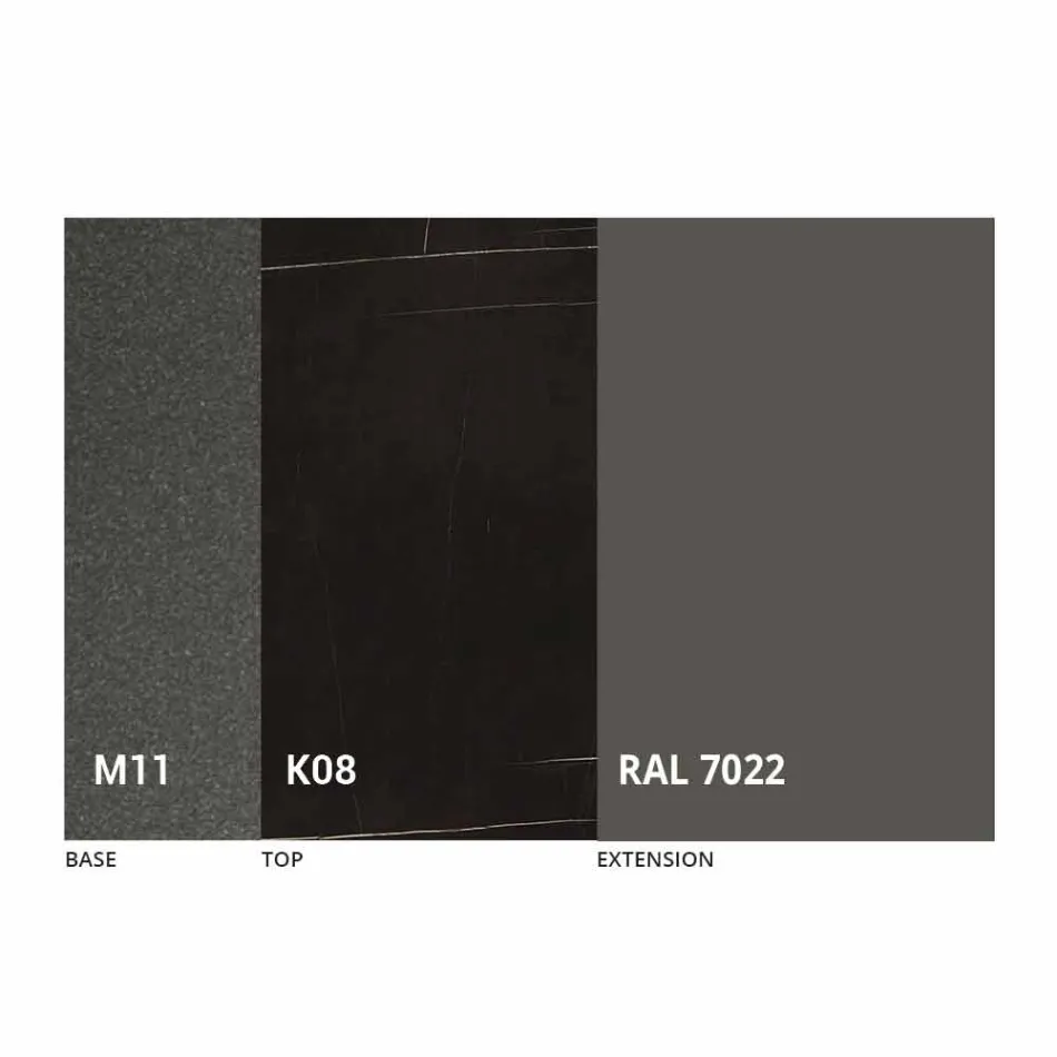 Table à manger extensible jusqu'à 170 cm en céramique Made in Italy - Tremiti Viadurini