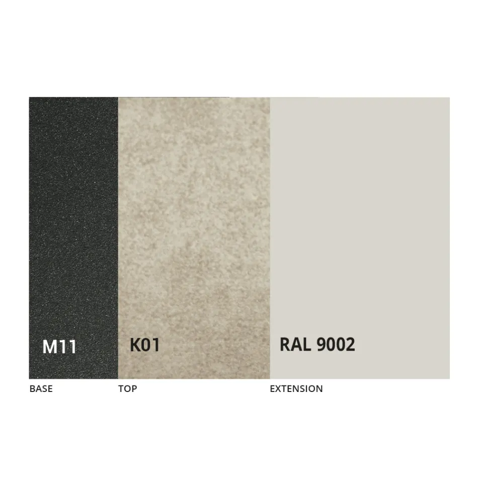 Table à manger extensible jusqu'à 170 cm en céramique Made in Italy - Tremiti Viadurini