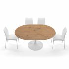 Table à manger extensible jusqu'à 170 cm en bois fabriquée en Italie - Dollars Viadurini