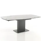 Table à manger extensible jusqu'à 180 cm en céramique et acier - Catone Viadurini