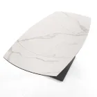 Table à manger extensible jusqu'à 180 cm en céramique et acier - Catone Viadurini