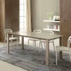 Table à manger extensible jusqu'à 204 cm en cristal Made in Italy - Palladio Viadurini