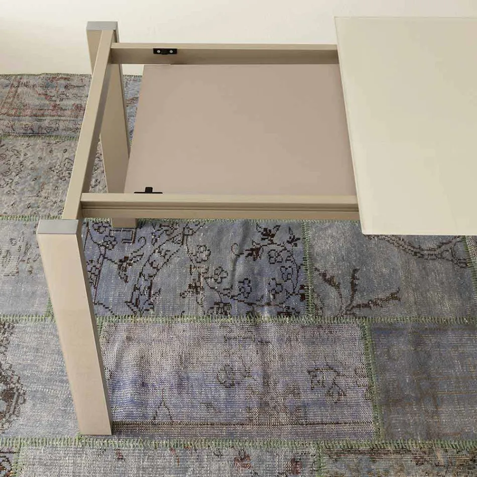 Table à manger extensible jusqu'à 204 cm en cristal Made in Italy - Palladio Viadurini