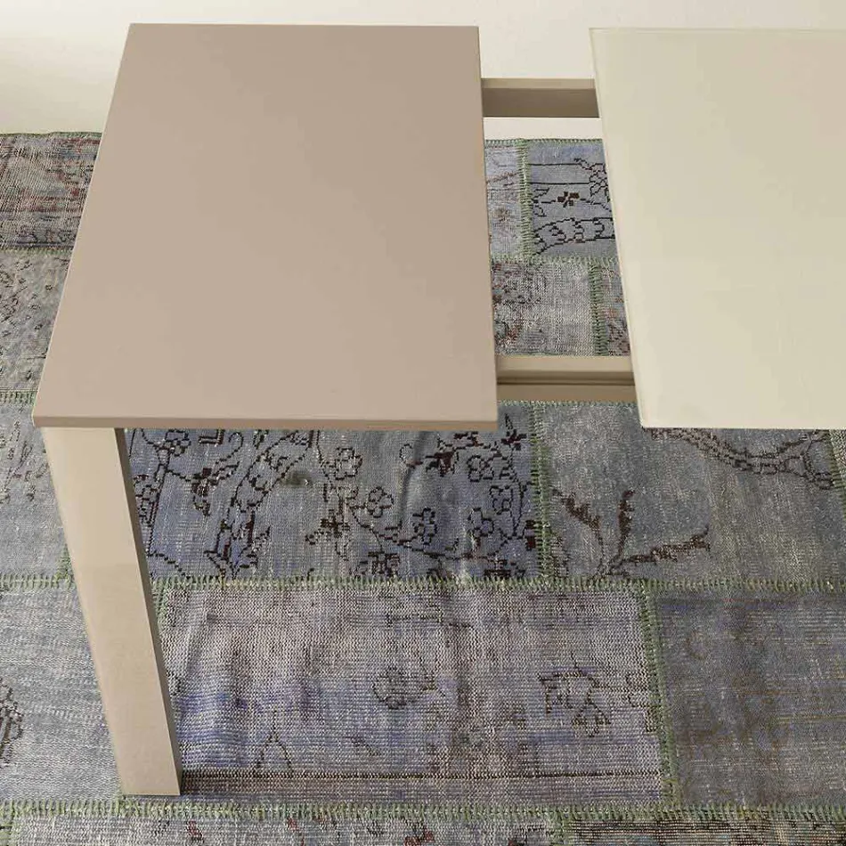 Table à manger extensible jusqu'à 204 cm en cristal Made in Italy - Palladio Viadurini