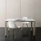Table à manger extensible jusqu'à 204 cm en cristal Made in Italy - Palladio Viadurini