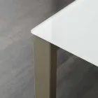 Table à manger extensible jusqu'à 204 cm en cristal Made in Italy - Palladio Viadurini