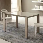 Table à manger extensible jusqu'à 204 cm en cristal Made in Italy - Palladio Viadurini