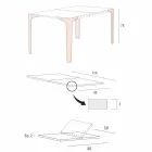 Table à manger extensible jusqu'à 222 cm en Fenix Made in Italy - Vulcano Viadurini