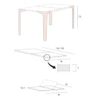 Table à manger extensible jusqu'à 222 cm en Fenix Made in Italy - Vulcano Viadurini
