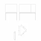 Table à manger extensible jusqu'à 230 cm en mélaminé Made in Italy - Platine Viadurini