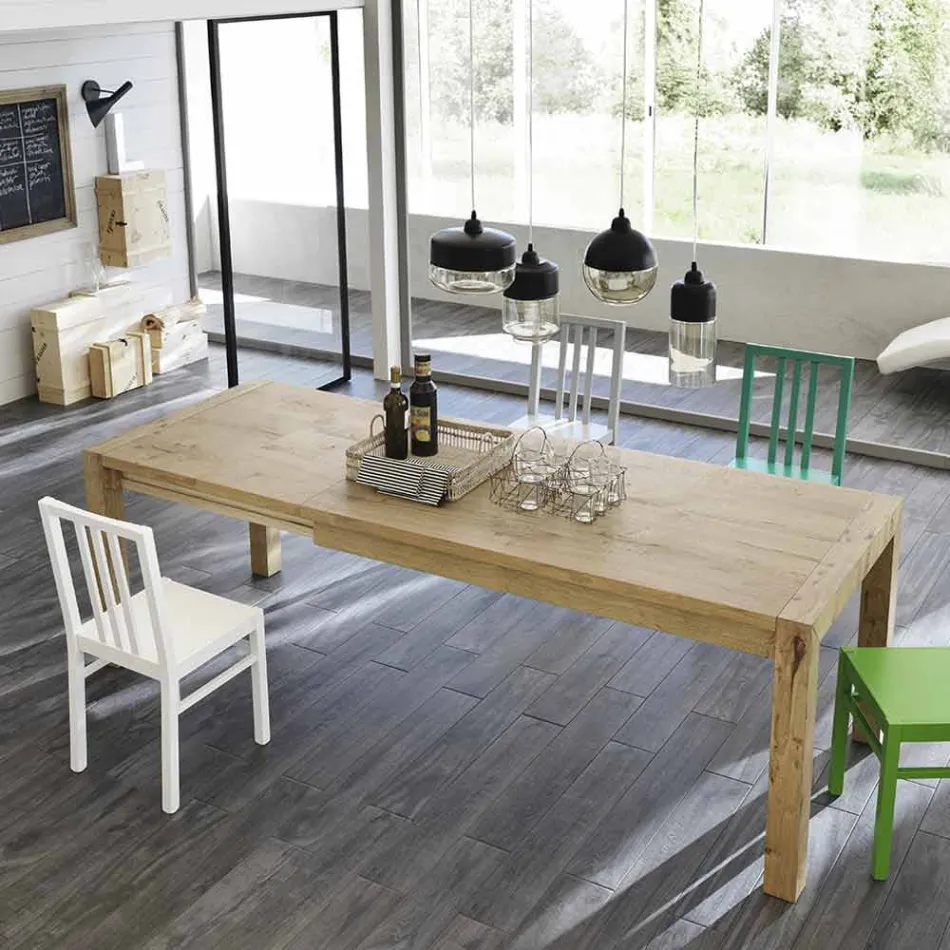 Table à rallonge en chêne Ciro jusqu'à 240 cm Viadurini