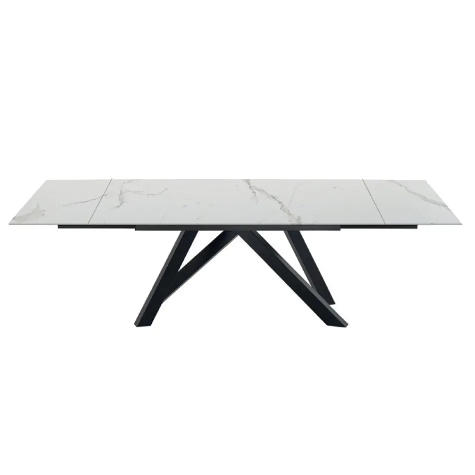 Table à manger extensible jusqu'à 278 cm en Laminam Made in Italy - Settimmio Viadurini