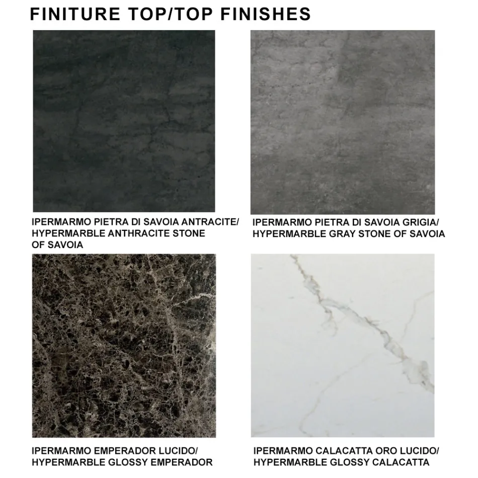 Table à manger extensible jusqu'à 278 cm en Laminam Made in Italy - Settimmio Viadurini