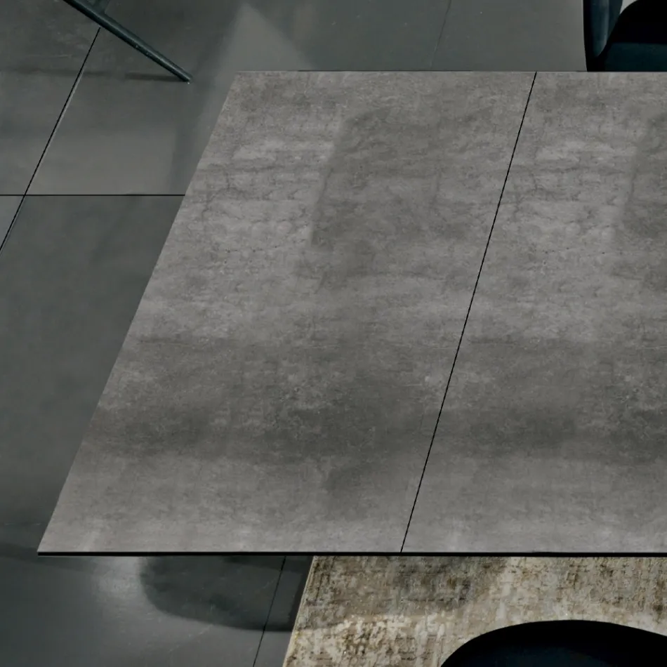 Table à manger extensible jusqu'à 278 cm en Laminam Made in Italy - Settimmio Viadurini