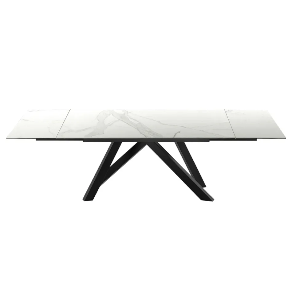 Table à manger extensible jusqu'à 278 cm en Laminam Made in Italy - Settimmio Viadurini