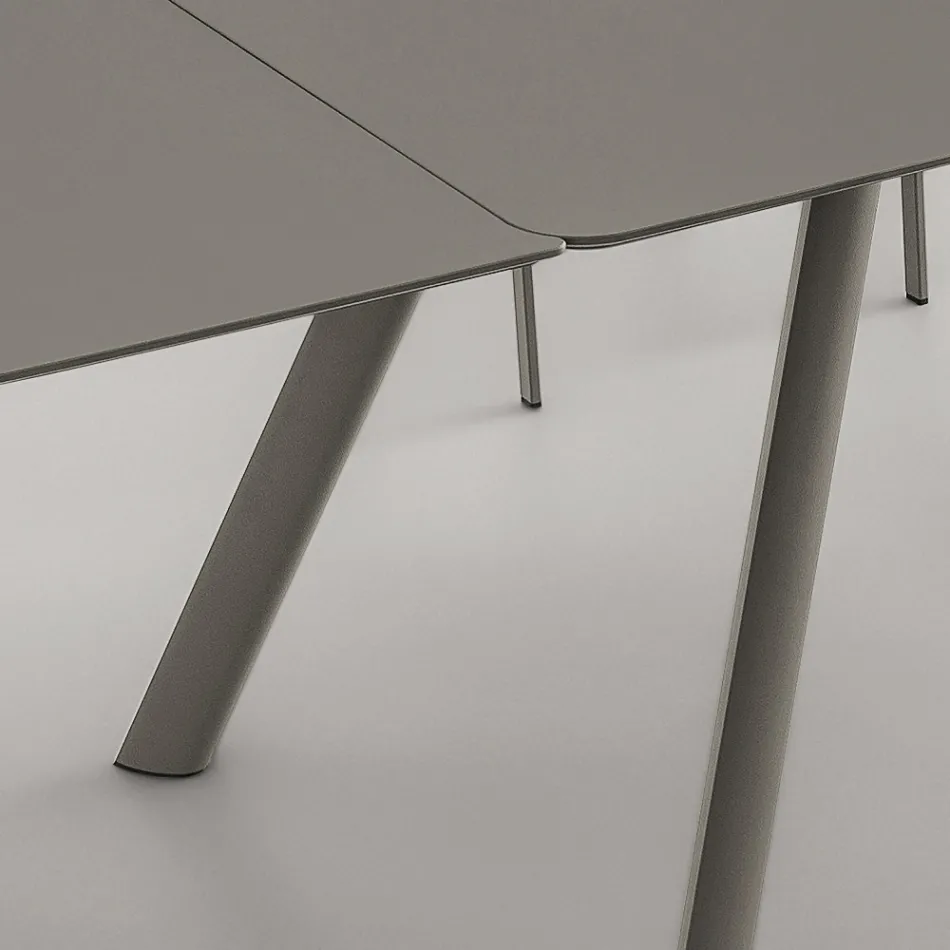 Table à manger extensible jusqu'à 280 cm en Fenix Made in Italy - Lingotto Viadurini