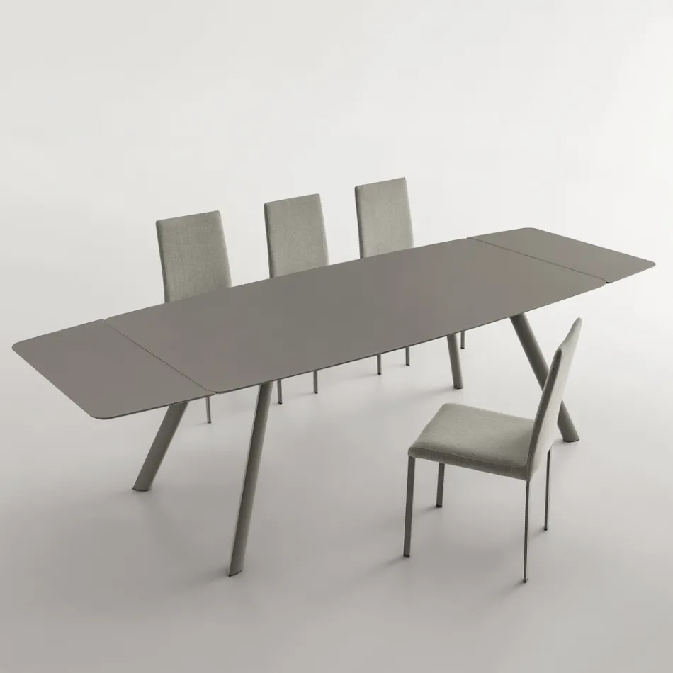 Table à manger extensible jusqu'à 280 cm en Fenix Made in Italy - Lingotto Viadurini